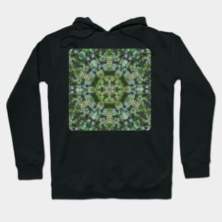 Shades of Green Kaleidoscopic Mandala Number 1 Hoodie